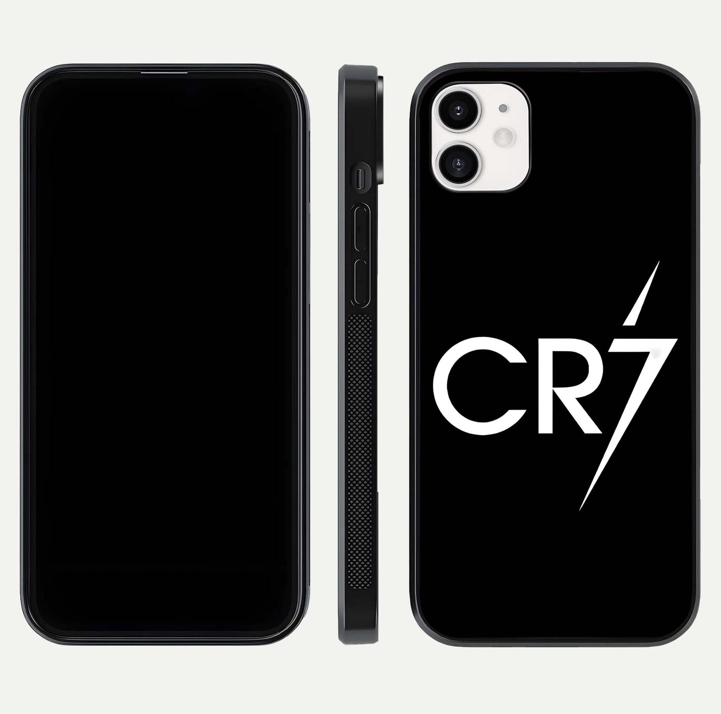 CR7 Elite Strike Glass Case for iphone-12 dual-view layout showing sport tones and edge clarity
