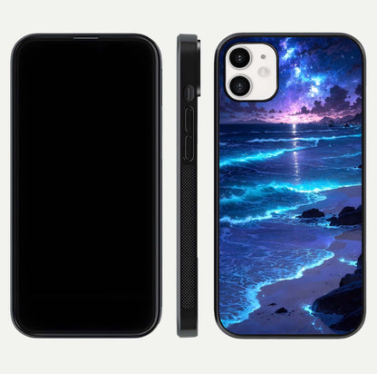 Classic Damn Look Glass Case for iPhone 12 Mini dual-view layout showing design clarity and glass polish