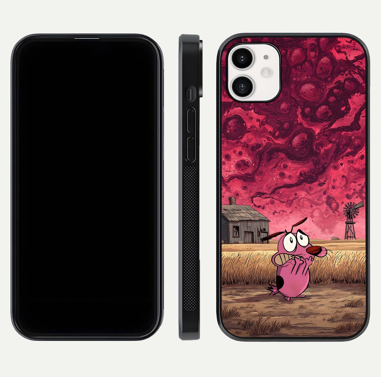 Courage Under Sky Glass Case for iphone-12 dual-view layout displaying text alignment and glass finish