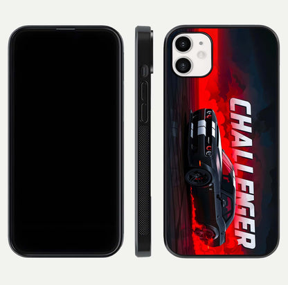 Crimson Challenger Fury Glass Case for iphone-12 dual-view layout displaying bold tones and edge polish