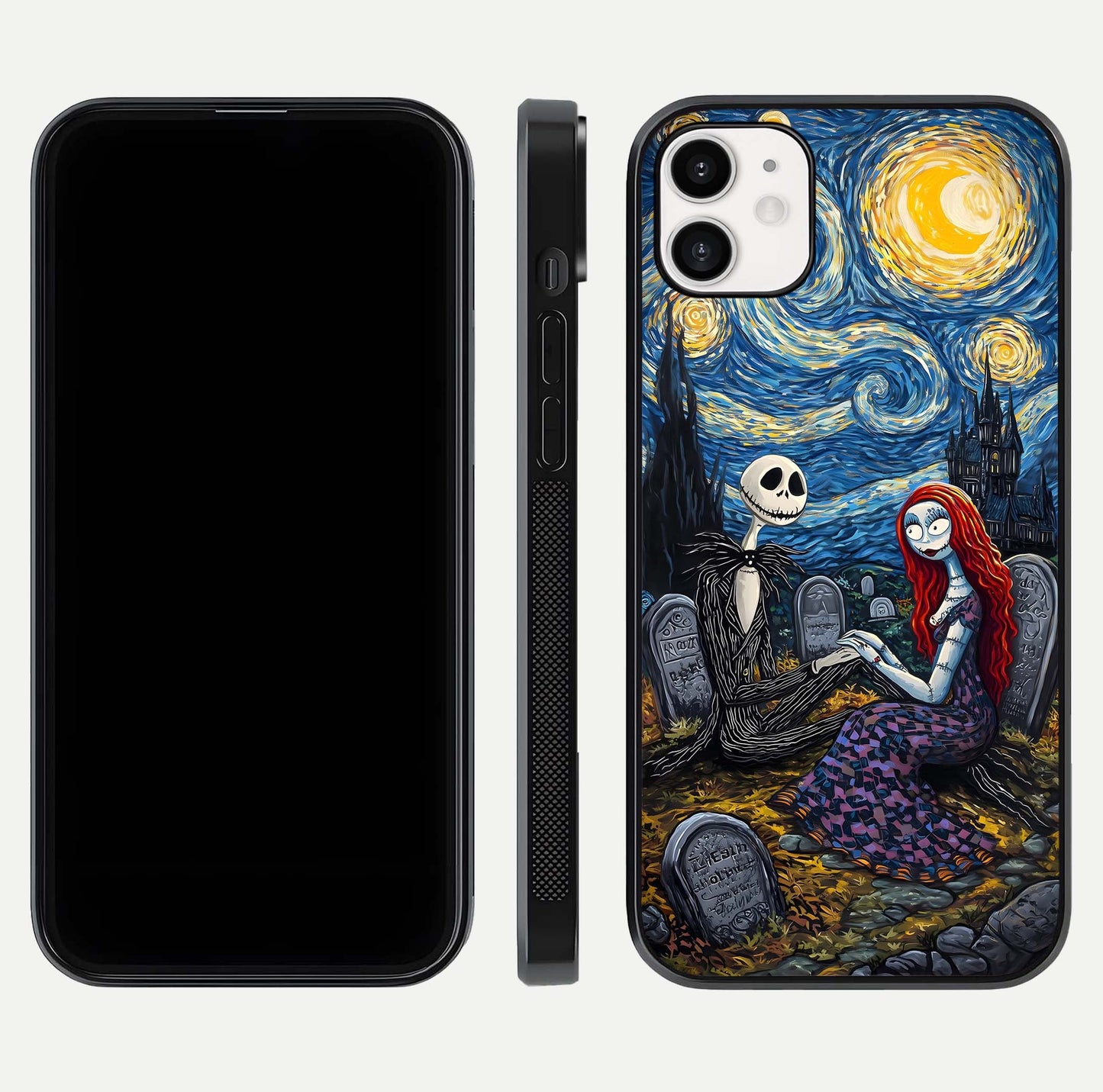 Eternal Night Love Glass Case for iphone-12 dual-view layout displaying HD art and curved polish