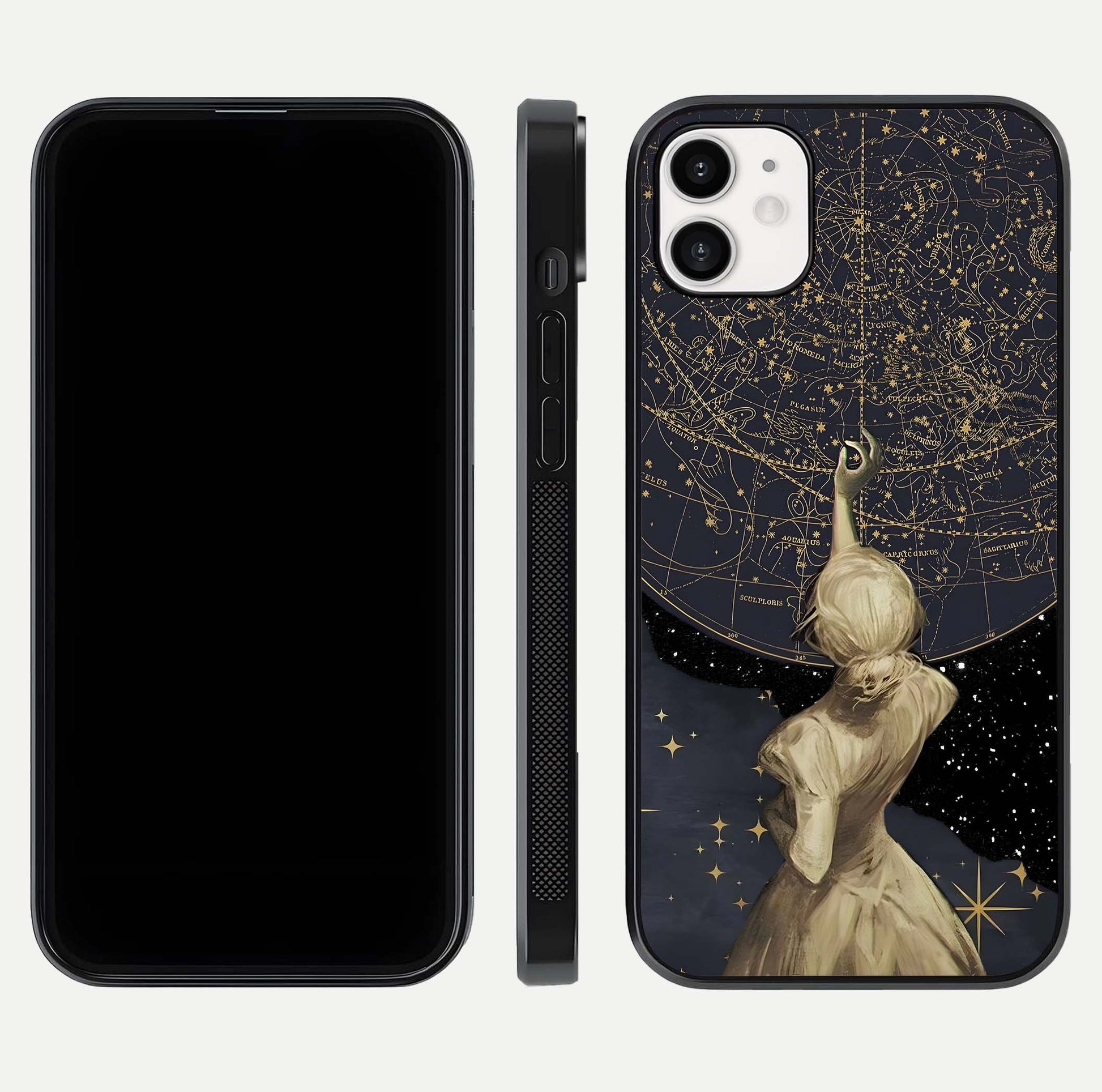 Taylor Swift Girl Glass Case for iphone-12 front & back layout showing clean edge and vivid print