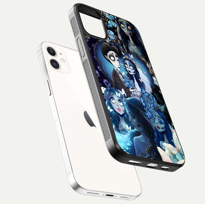 Butterfly Ghost Soul Glass Case for iphone-12 floating mockup showcasing spirit-like butterfly detail and gloss
