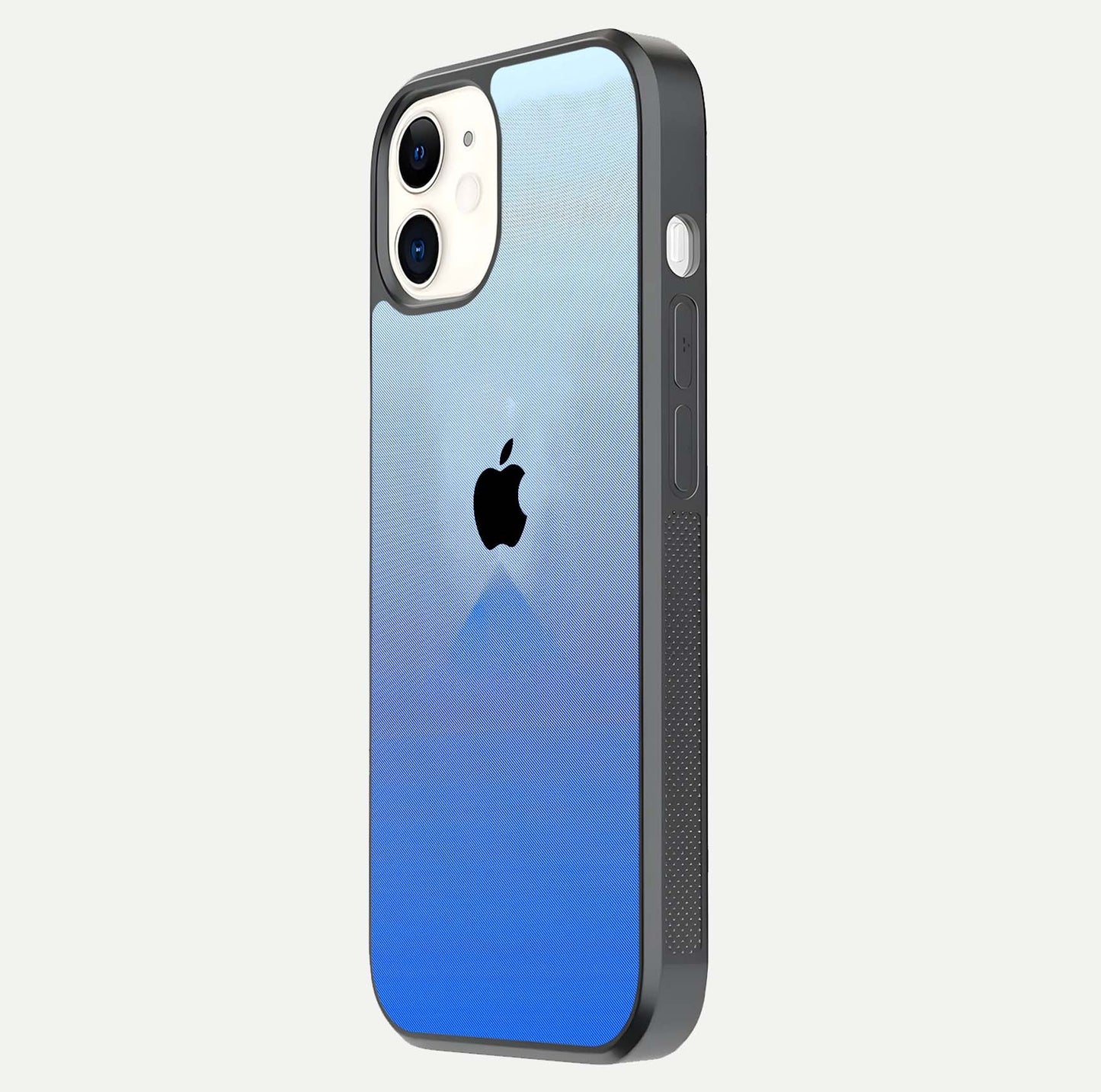 Gradient Apple Vibe Glass Case for iPhone 12 Mini side-angle image showing reflection glow and elegant surface