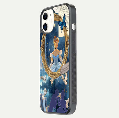 Midnight Queen Glass Case for iphone-12 side-angle image showing reflection brightness and elegant tone