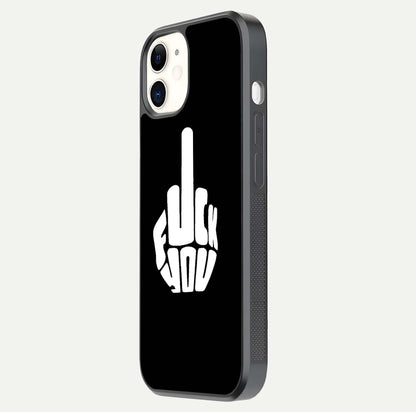 Rebel Mode On Glass Case for iphone-12 side-angle image showing reflection, edge detail, and text clarity