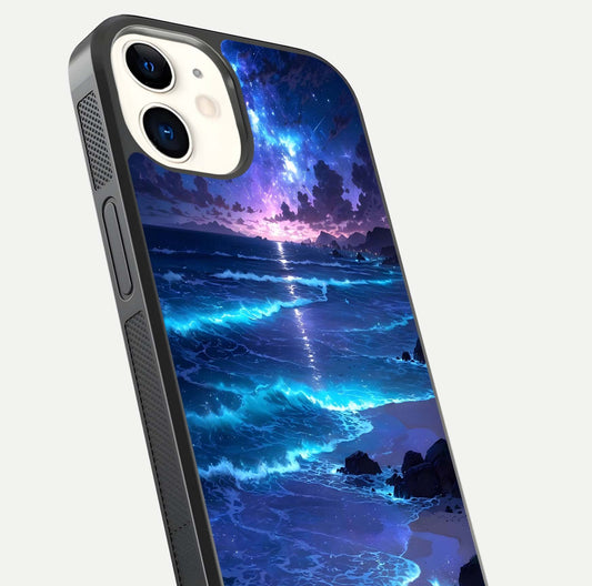 Classic Damn Look Glass Case for iPhone 12 Mini close-up highlighting quote text and reflection shine