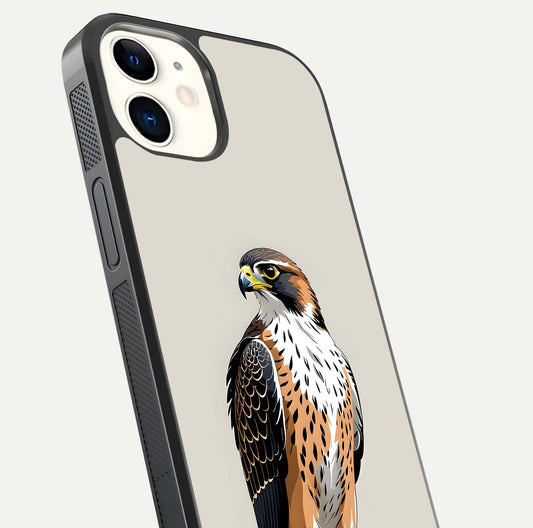 Clever Eagle Glass Case for iphone-12 close-up highlighting eagle detail and HD reflection