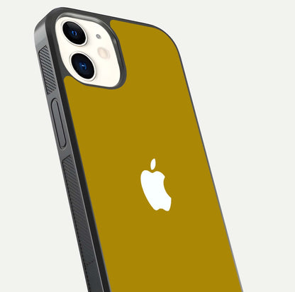 Golden Luxe Aura Glass Case for iphone-12 close-up angled shot showing metallic shine and light reflection