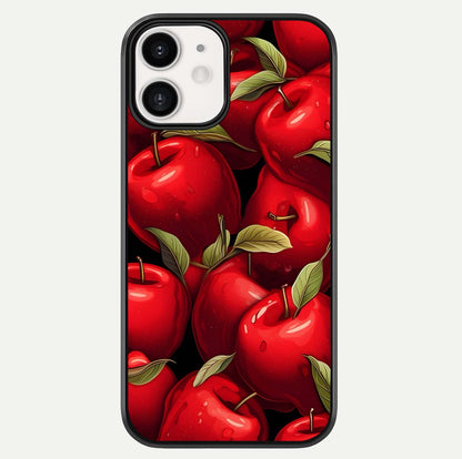 Apple Pattern Glass Case For iPhone 12 Mini by Custom World