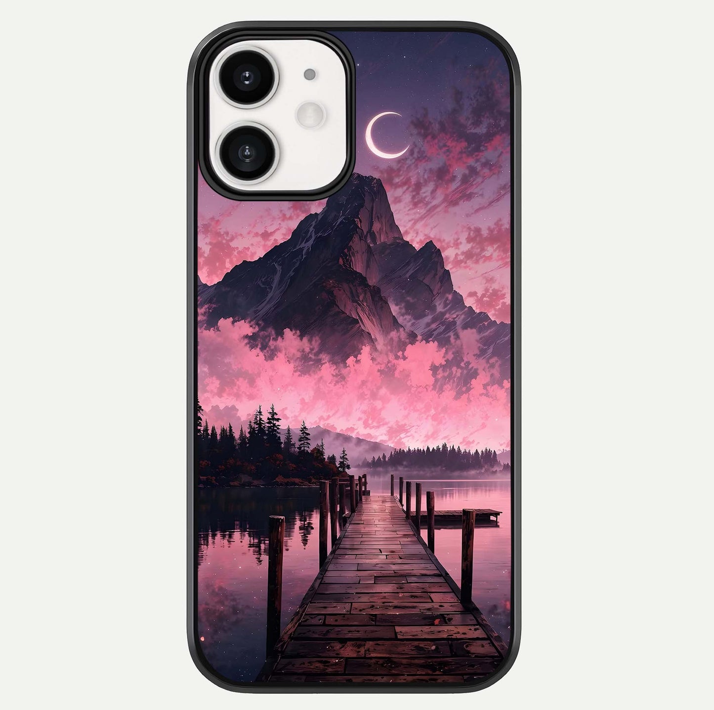 Beautiful Mountain View Glass Case For iphone-12 by Custom World