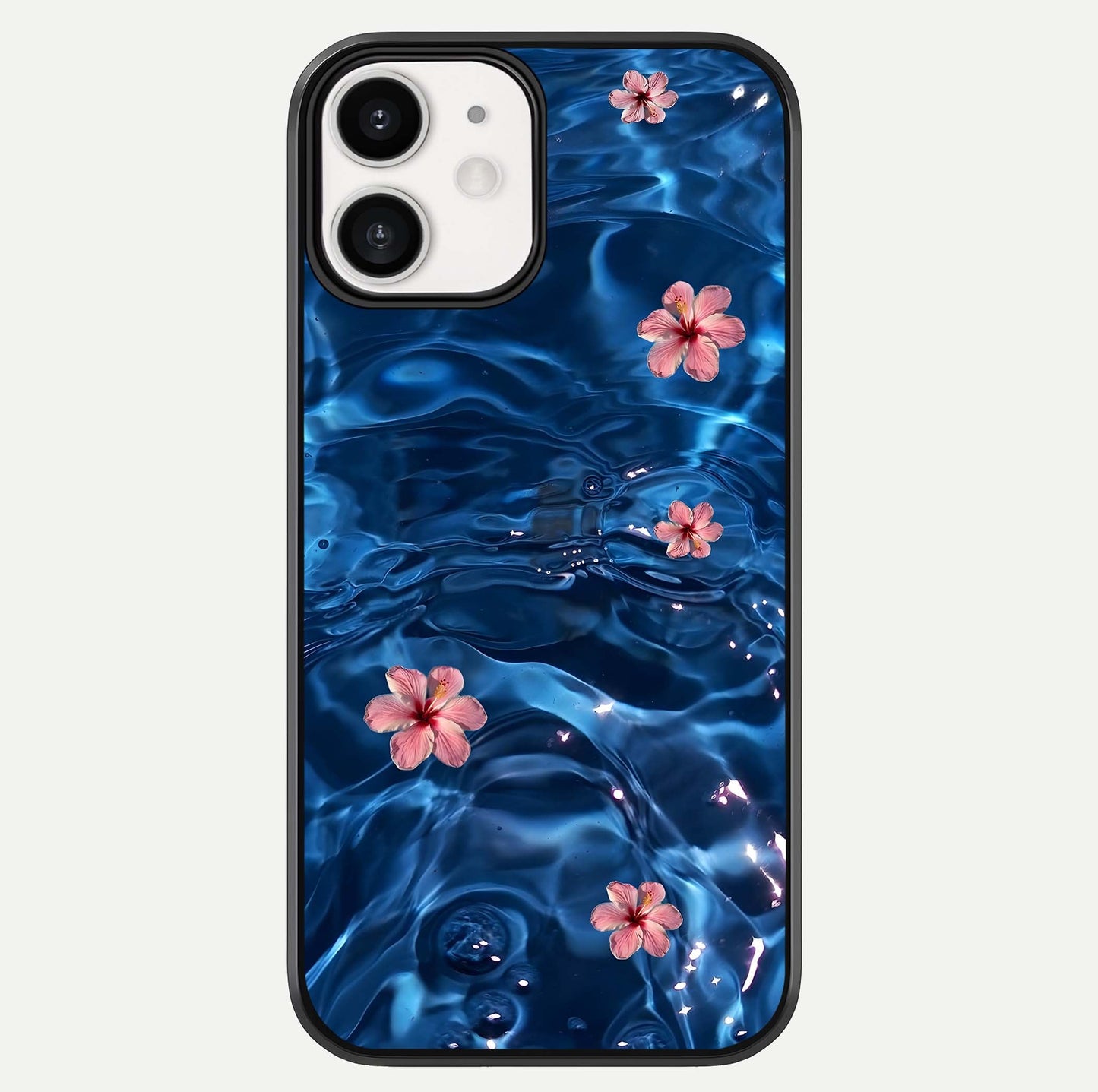 Blooming Water Drift Glass Case For iphone-12 by Custom World