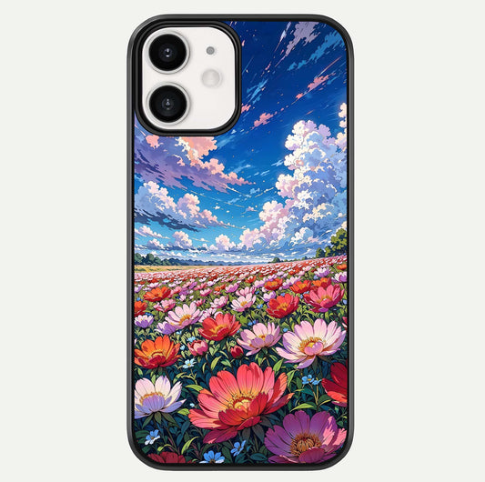 Blossom Sky Field Glass Case For iphone-12 by Custom World