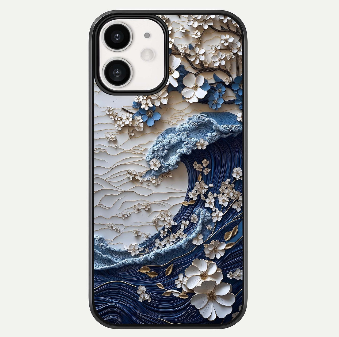 Blossom Wave Art Glass Case For iphone-12 by Custom World