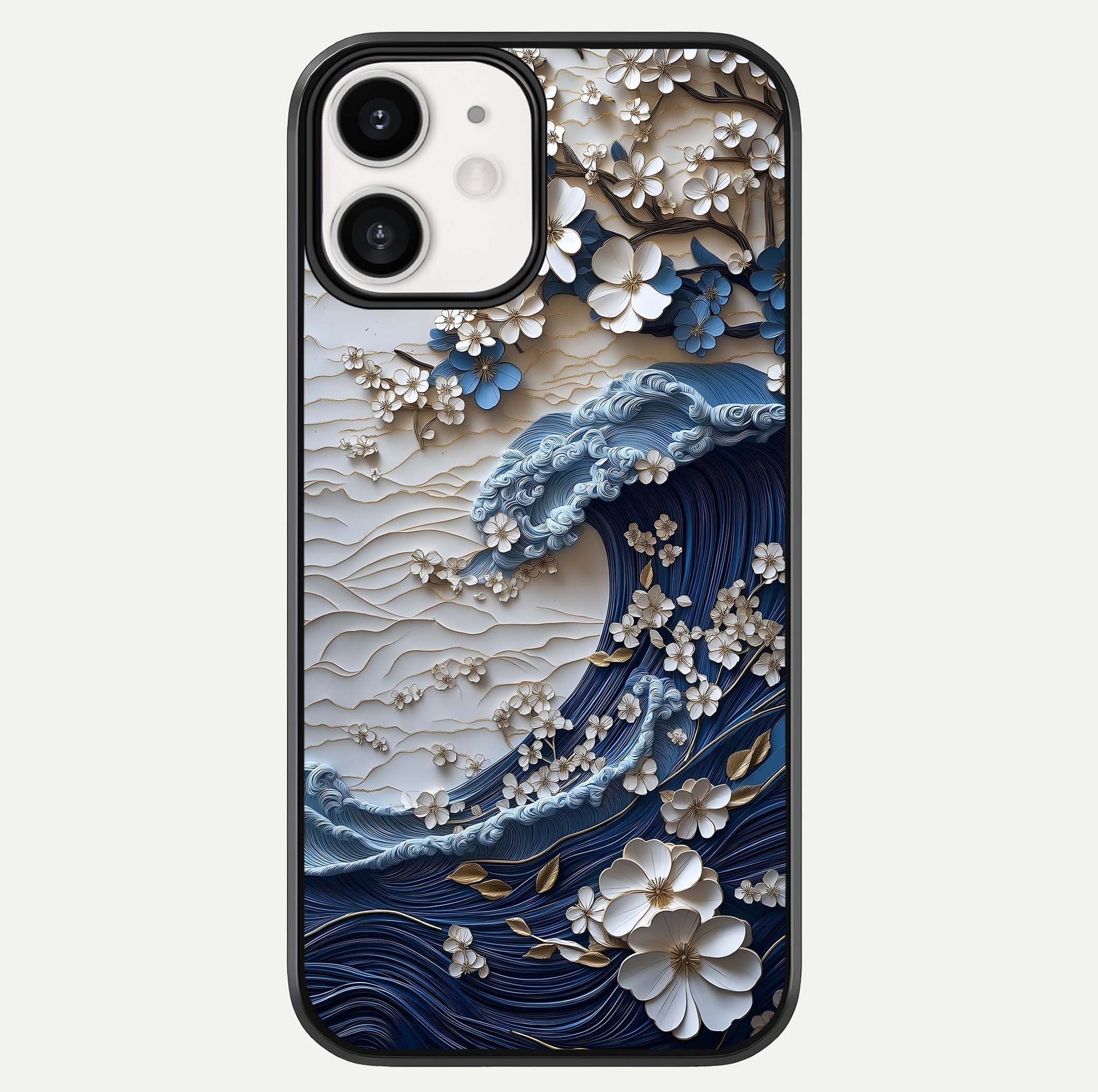 Blossom Wave Art Glass Case For iphone-12 by Custom World