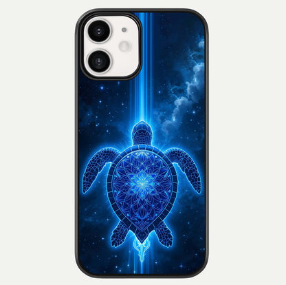 Blue Galaxy Turtle Glass Case For iphone-12 by Custom World