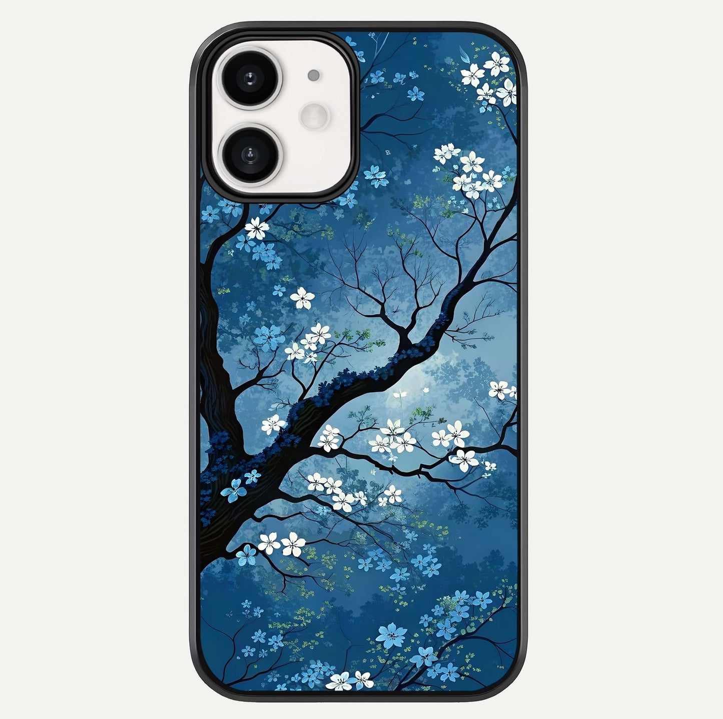Blue Tree Serenity Glass Case For iphone-12 by Custom World
