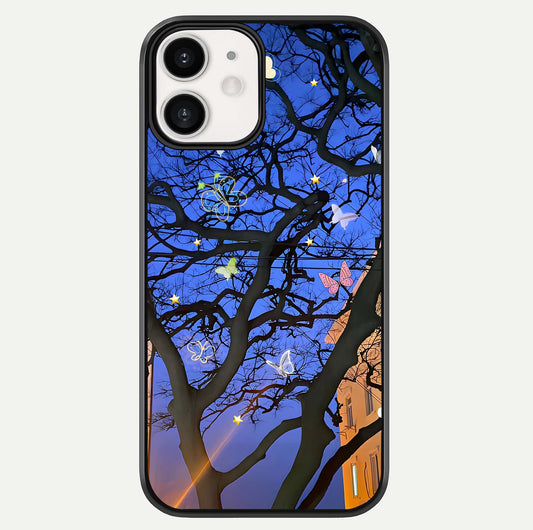 Butterfly Night Magic Glass Case For iphone-12 by Custom World