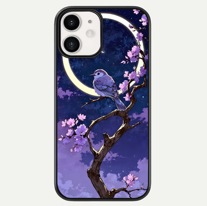 Celestial Bird Blossom Glass Case For iphone-12 by Custom World