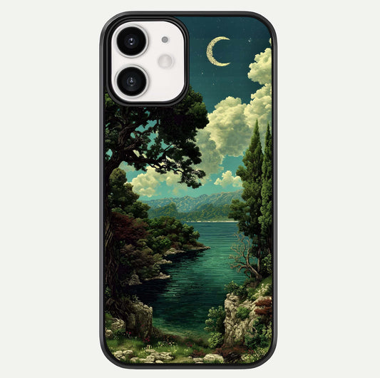Celestial Lake Peace Glass Case For iphone-12 by Custom World