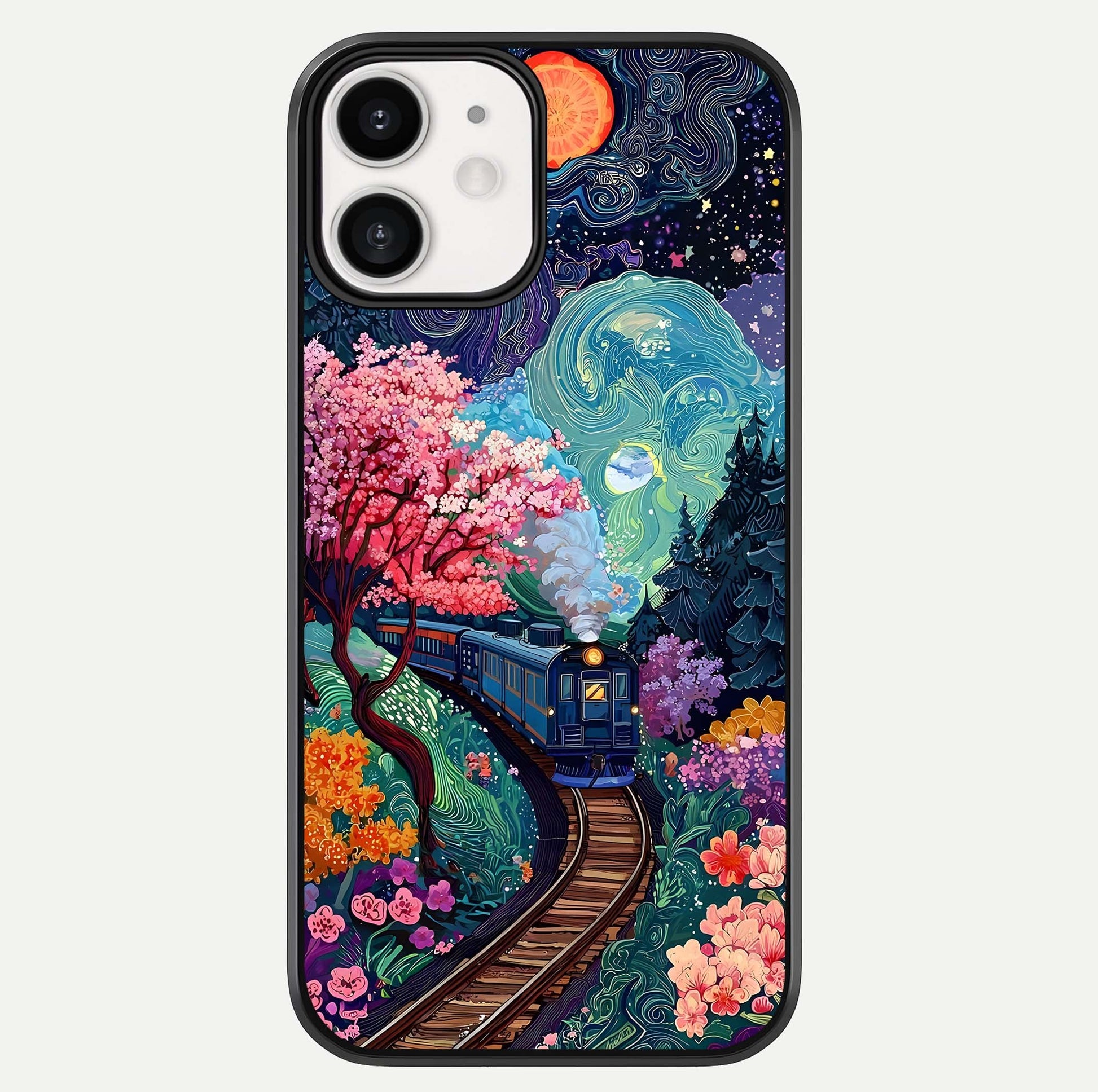 Celestial Train Journey Glass Case For iphone-12 by Custom World