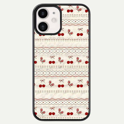 Cherry Bloom Charm Glass Case For iphone-12 by Custom World