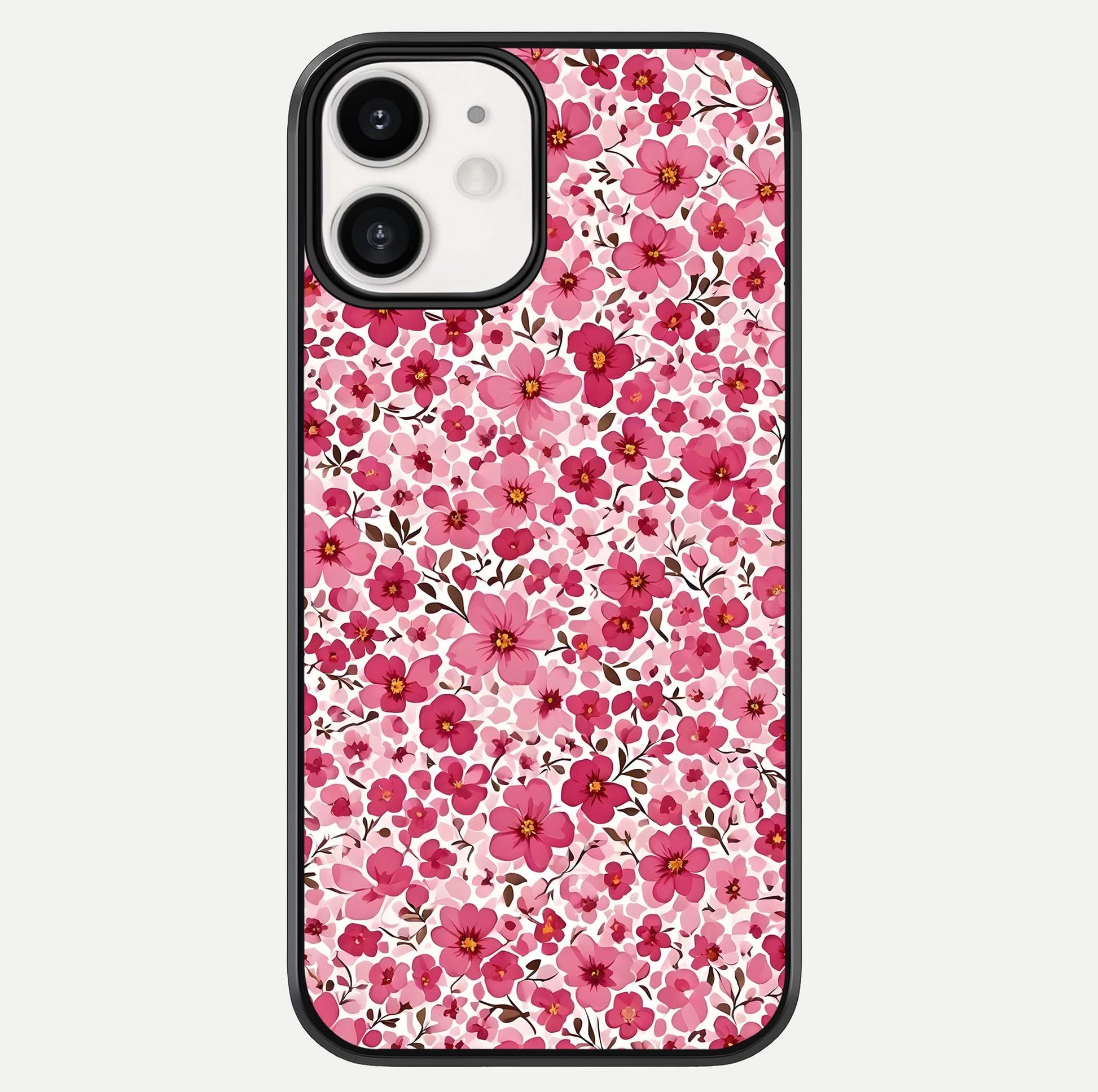 Cherry Blossom Charm Glass Case For iphone-12 by Custom World