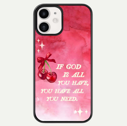 Cherry Quote Glass Case For iphone-12 by Custom World