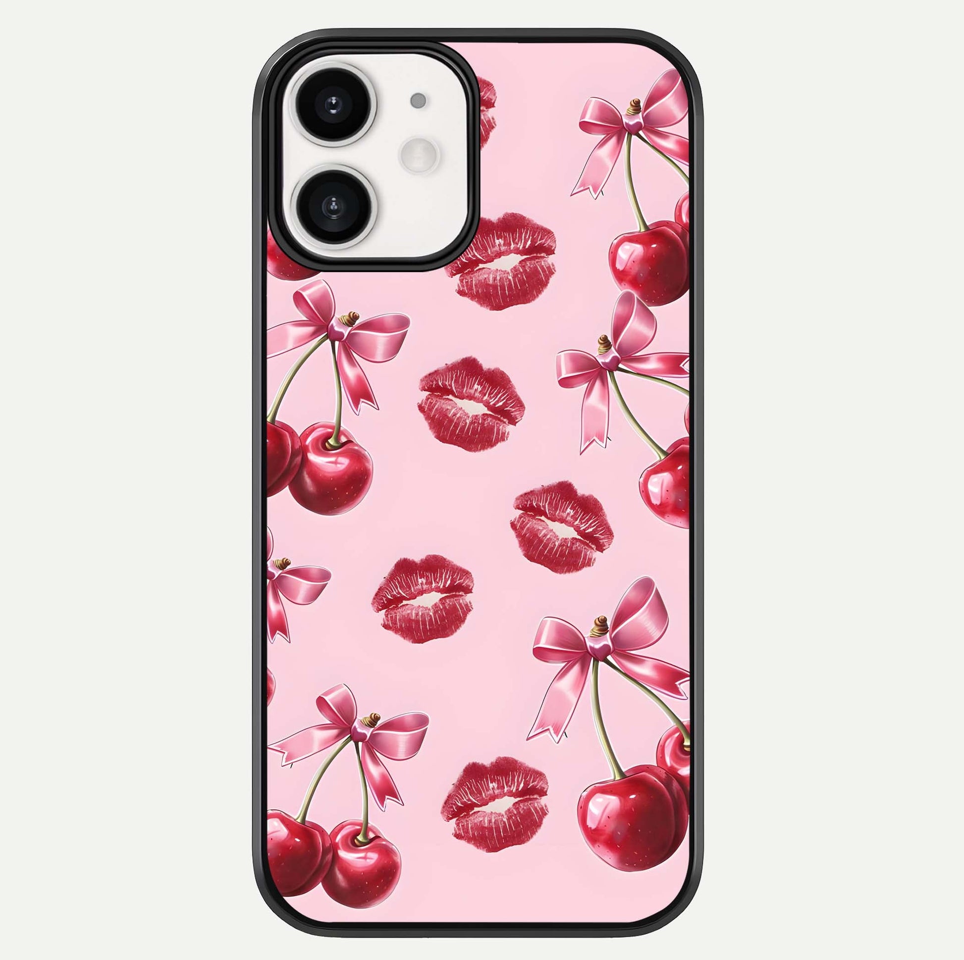 Cherry With Lips Glass Case For iphone-12 by Custom World