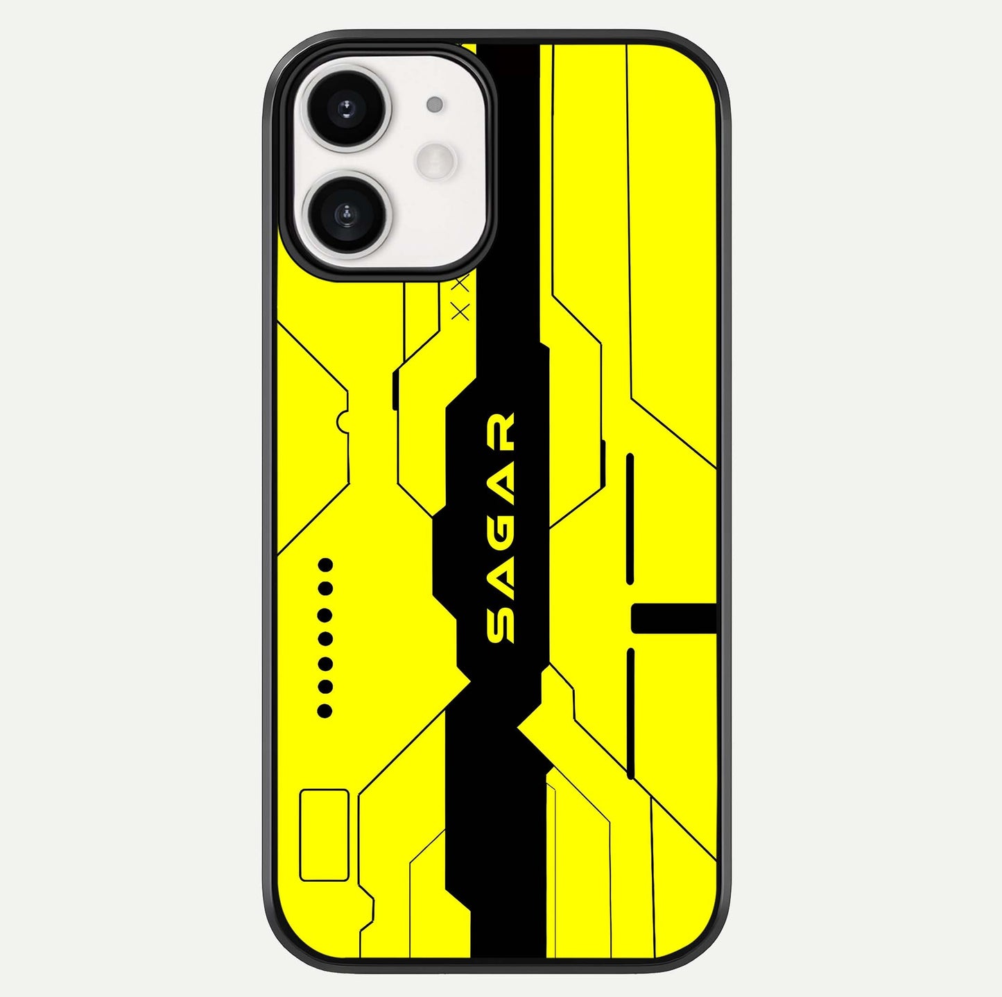 Circuit CYBERPUNK Custom Name Glass Case For iphone-12 by Custom World