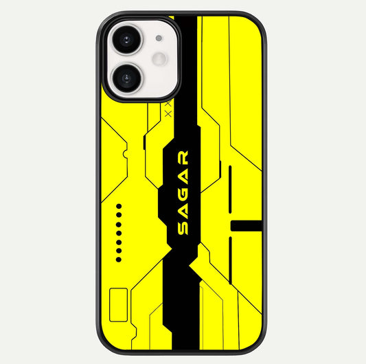 Circuit CYBERPUNK Custom Name Glass Case For iphone-12 by Custom World