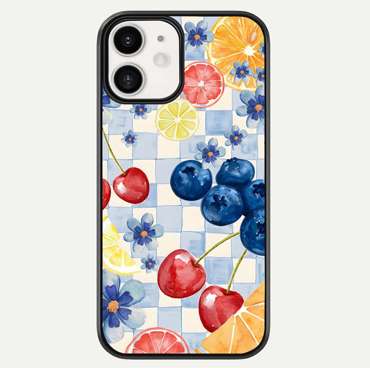 Citrus Bloom Joy Glass Case For iphone-12 by Custom World