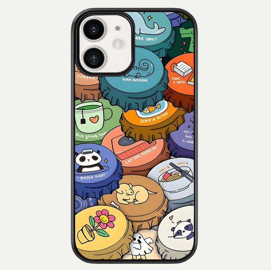 Coins Patterns Glass Case For iphone-12 by Custom World