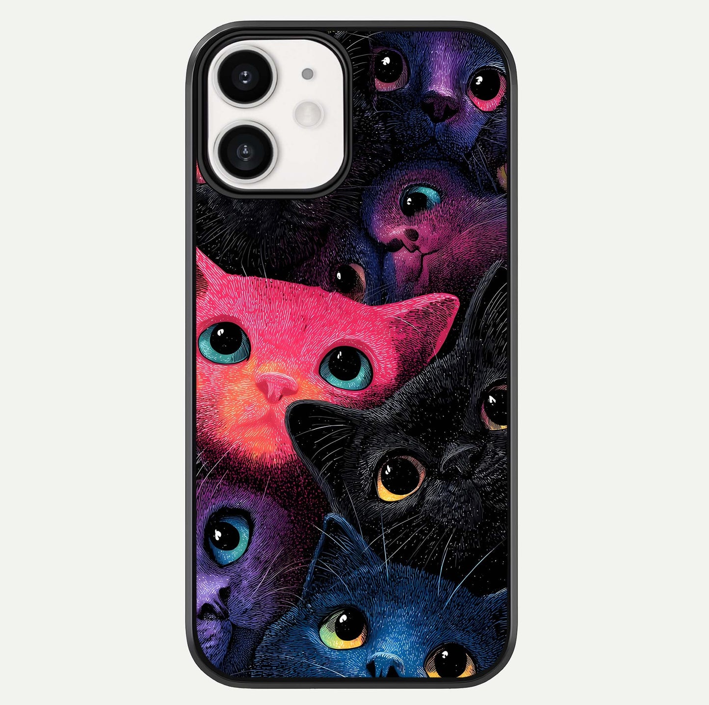 Cosmic Cats Dreams Glass Case For iphone-12 by Custom World