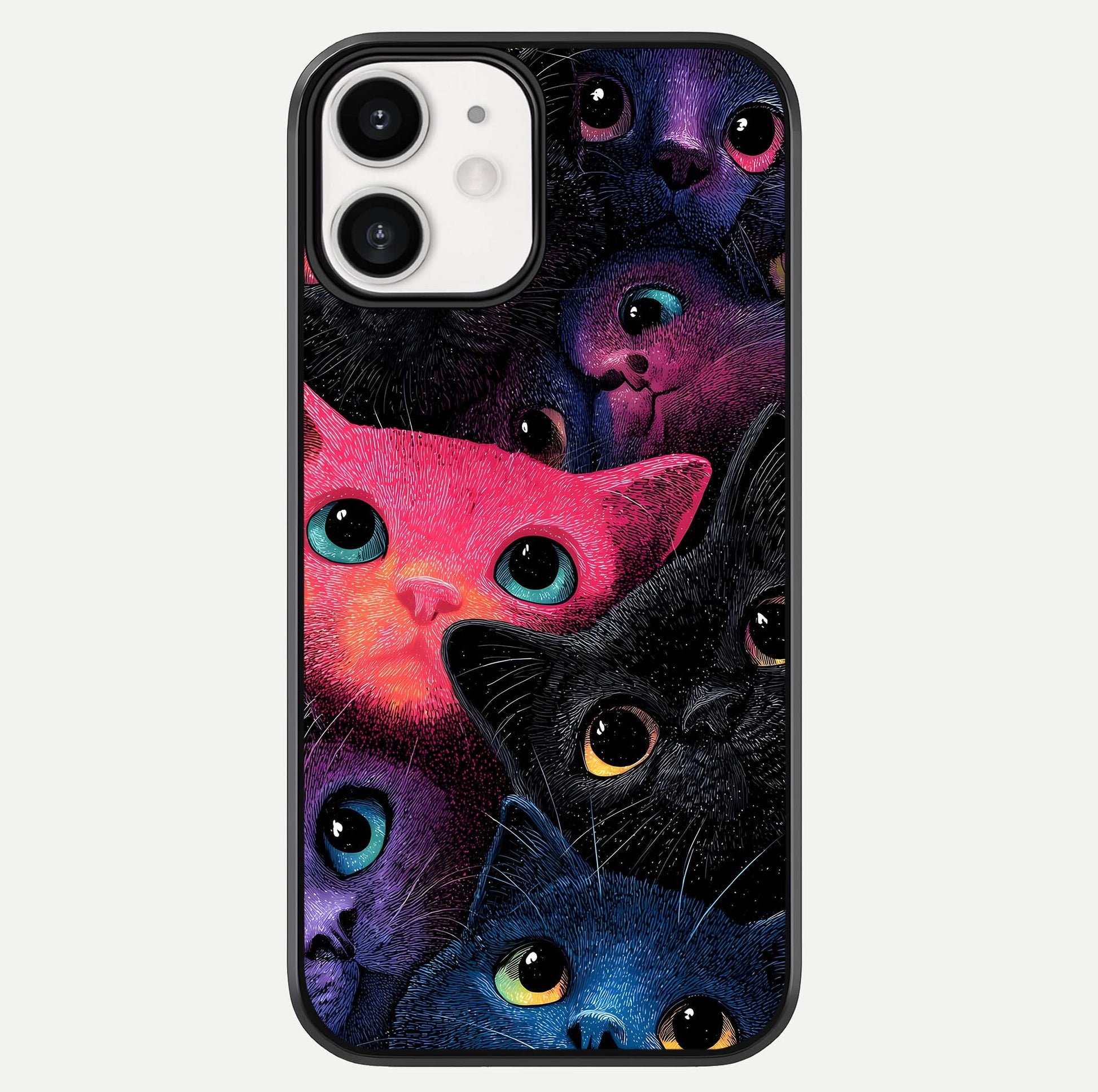 Cosmic Cats Dreams Glass Case For iphone-12 by Custom World