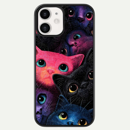 Cosmic Cats Dreams Glass Case For iphone-12 by Custom World