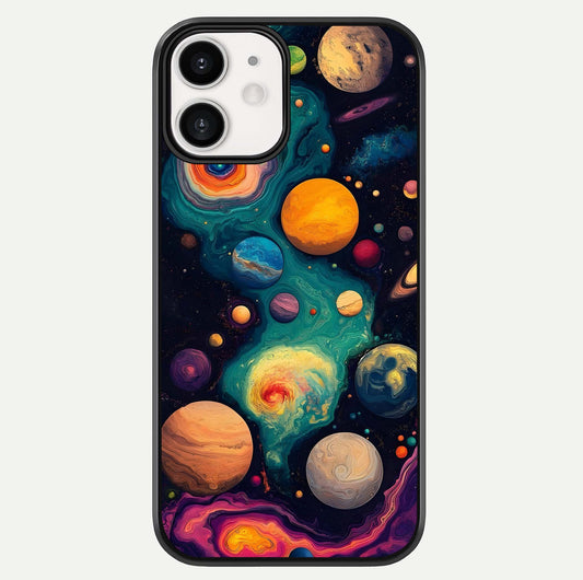 Cosmic Planet Journey Glass Case For iphone-12 by Custom World
