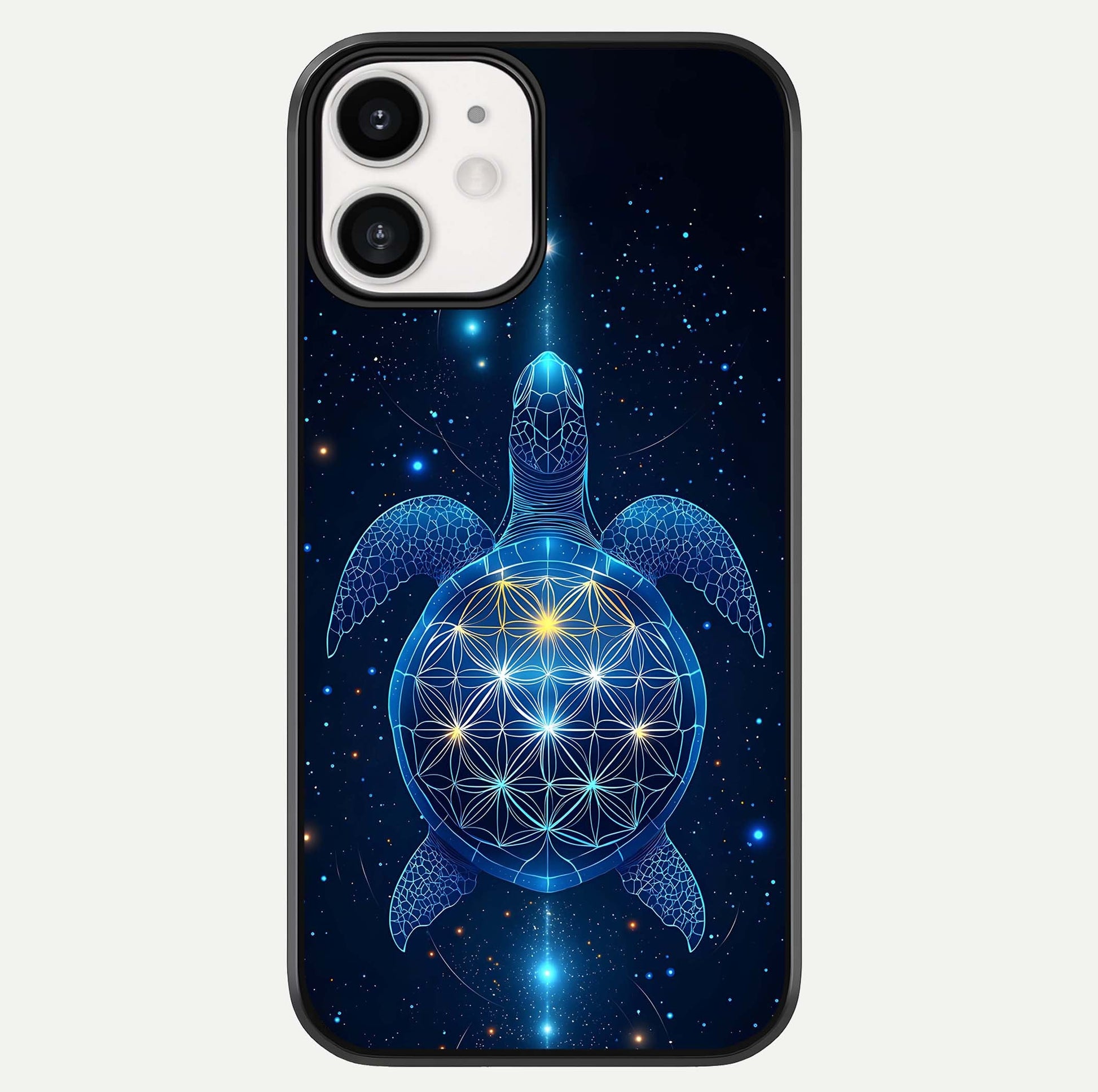 Crimson Blue Turtle Glass Case For iphone-12 by Custom World