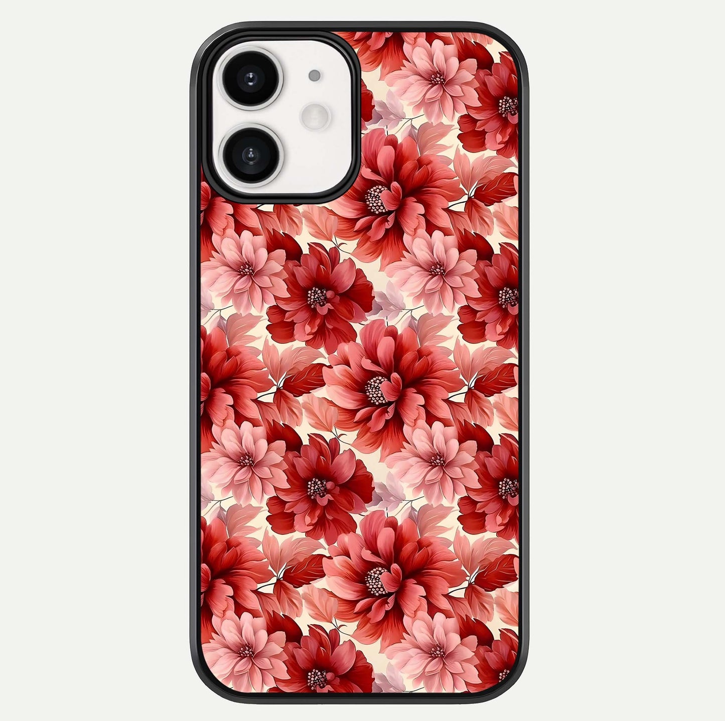 Crimson Love Petals Glass Case For iphone-12 by Custom World