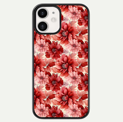 Crimson Love Petals Glass Case For iphone-12 by Custom World
