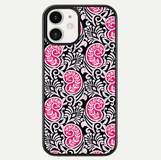 Crimson Paisley Charm Glass Case For iphone-12 by Custom World