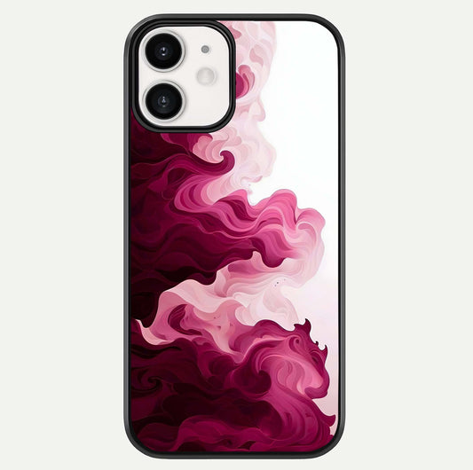Crimson Wave Flow Glass Case For iphone-12 by Custom World