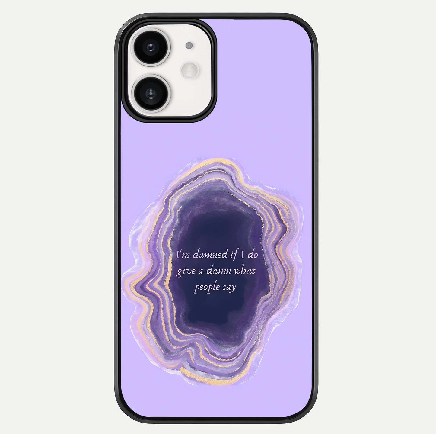 Damned People Quote Glass Case For iphone-12 by Custom World