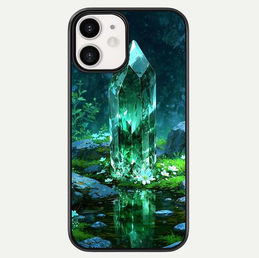 Emerald Light Crystal Glass Case For iphone-12 by Custom World