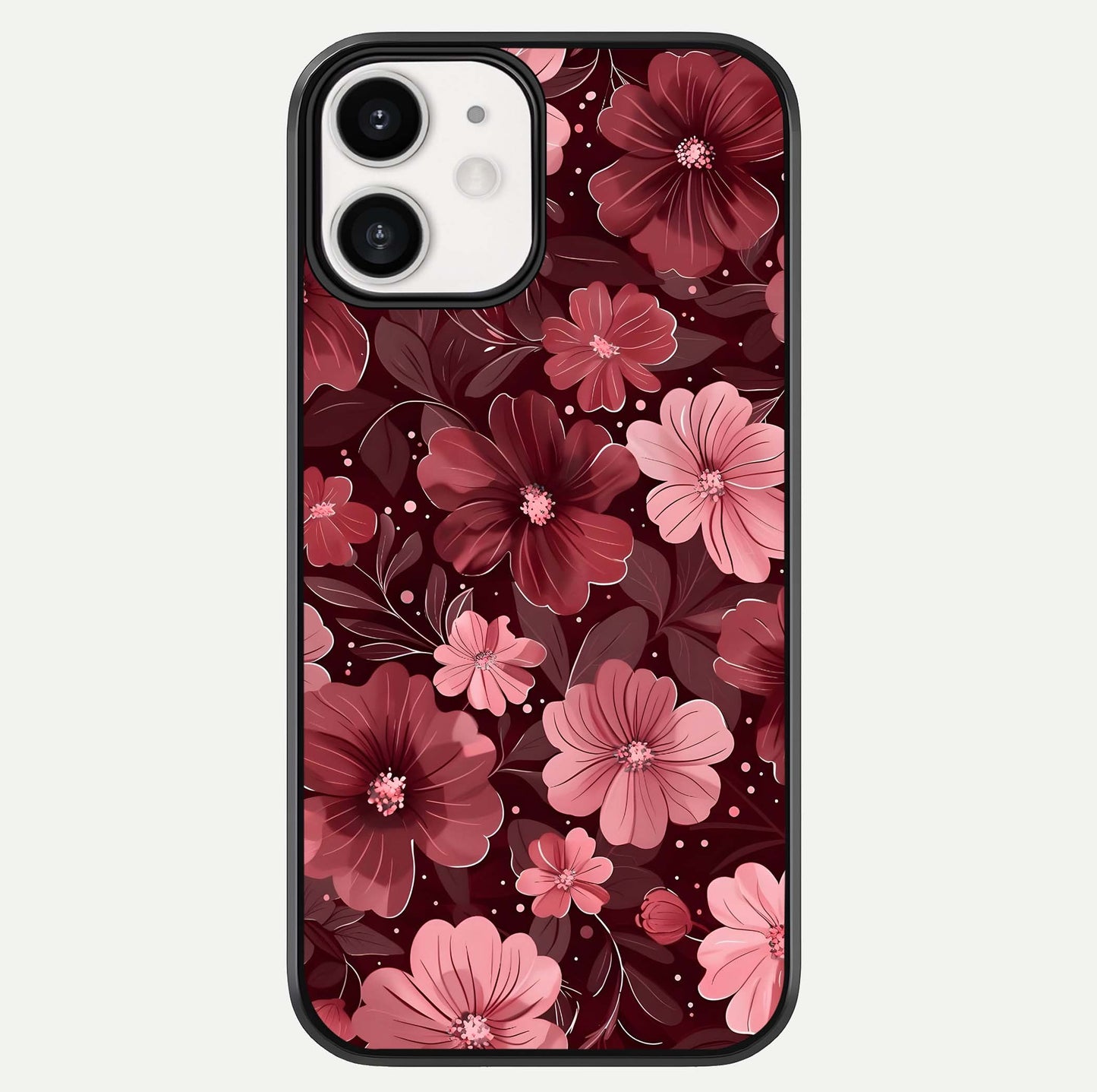 Flower Blush Bloom Glass Case For iphone-12 by Custom World