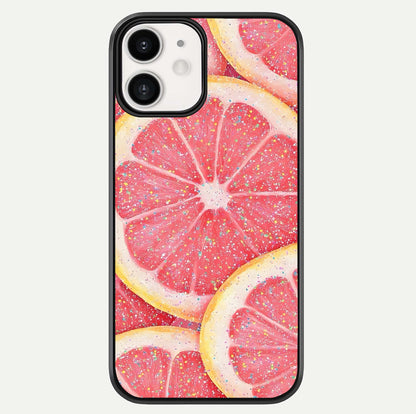 Glitter Grapefruit Glass Case For iphone-12 by Custom World