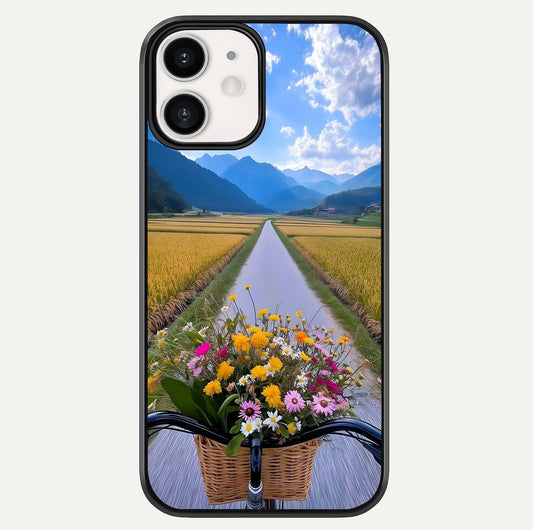 Golden Field Journey Glass Case For iphone-12 by Custom World