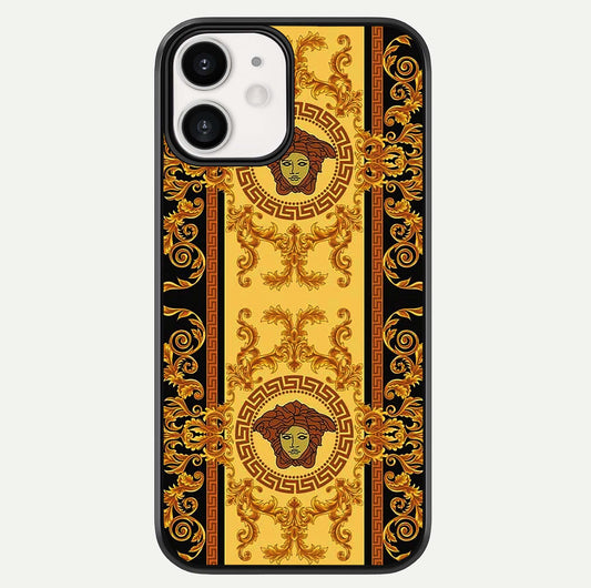 Golden Royal Heritage Glass Case For iphone-12 by Custom World