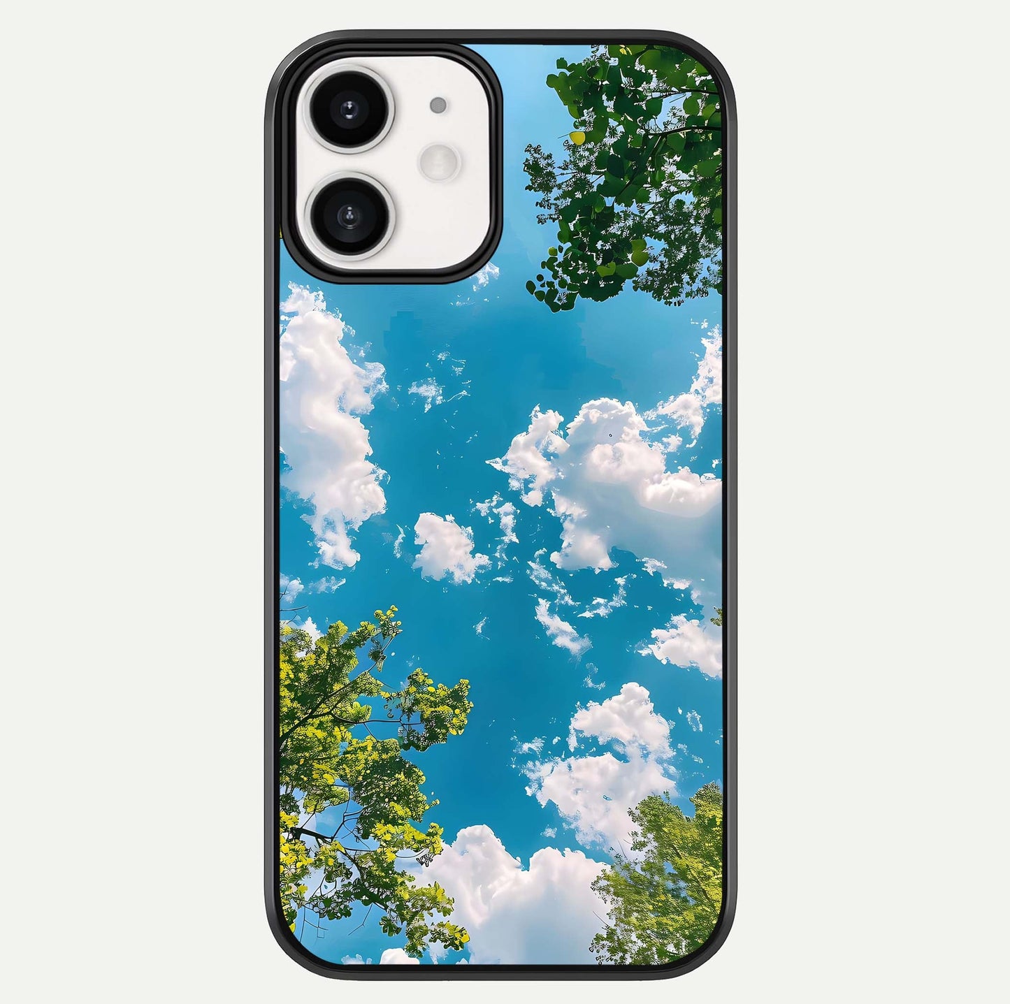 Greenery Sky Glass Case For iphone-12 by Custom World