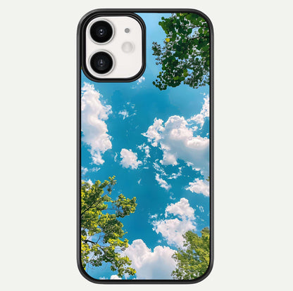 Greenery Sky Glass Case For iphone-12 by Custom World